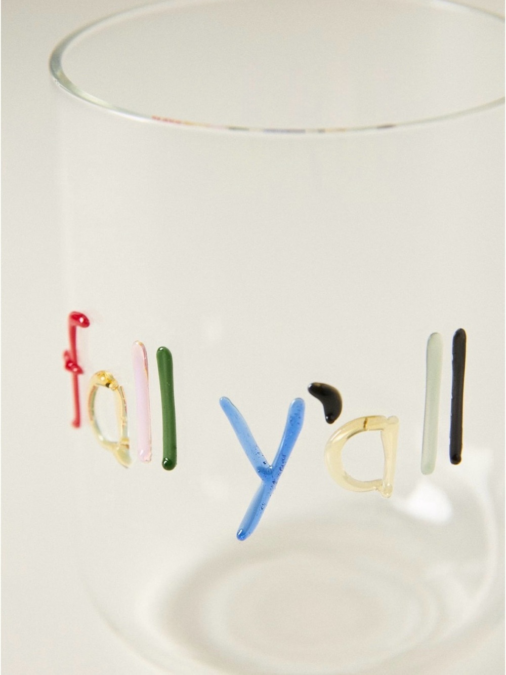 Anthropologie The Love Notes Icon Juice Glass Fall Y'all - Picture 2 of 2